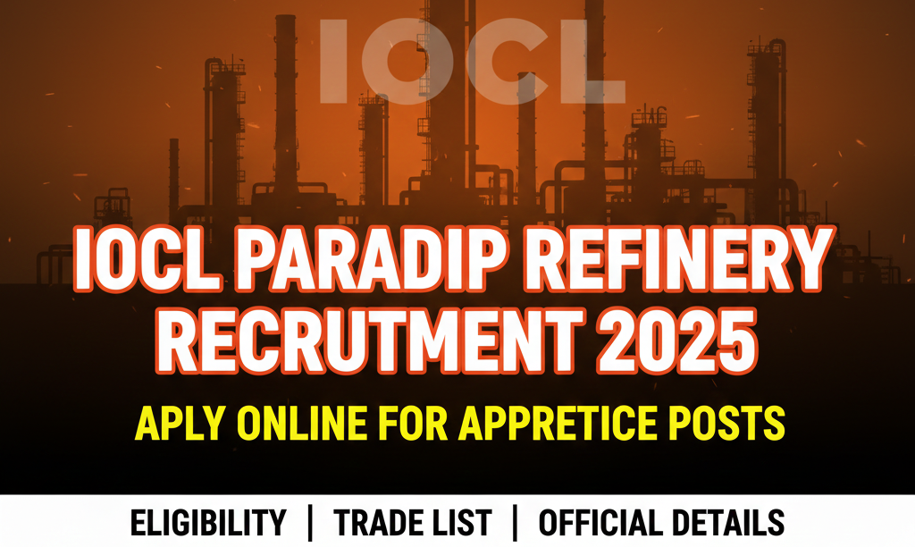 IOCL Paradip Refinery Recruitment 2025 : Apply Online