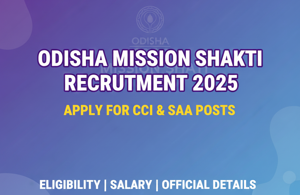 Odisha Mission Shakti Recruitment 2025 – Apply Online