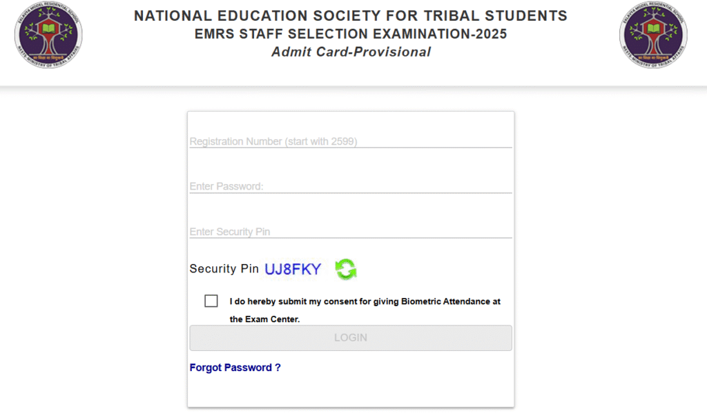 EMRS Admit Card 2025 Released – Download Hall Ticket for ESSE Teaching & Non-Teaching Exam