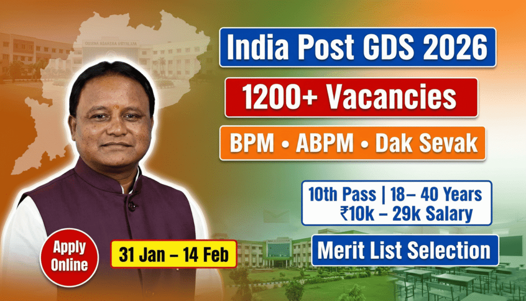 Odisha GDS Recruitment 2026: 1200+ BPM ABPM Vacancies