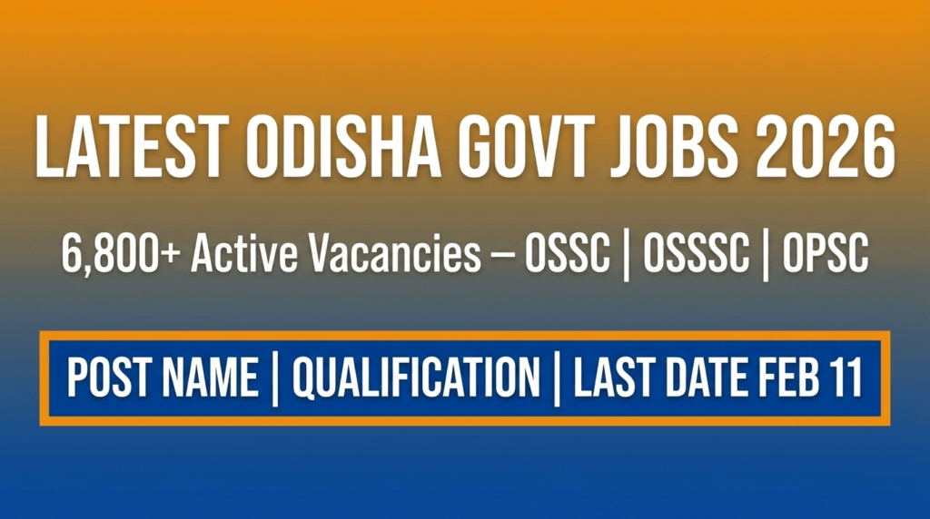 Odisha Govt Job 2026