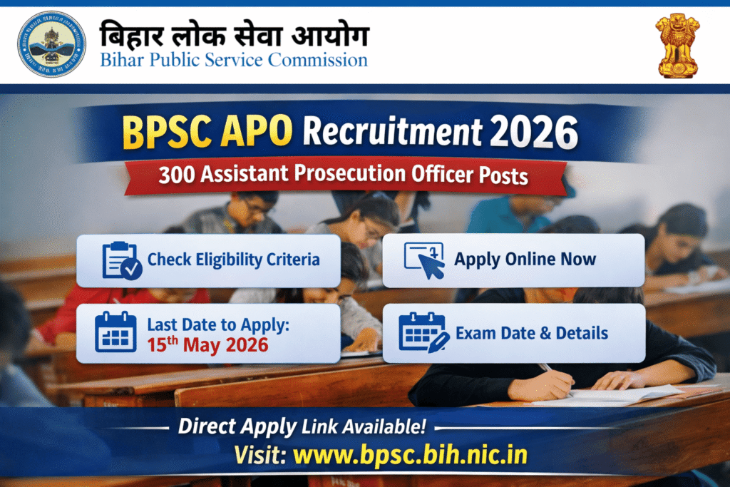 BPSC APO Recruitment 2026: Apply Online for 300 Posts – Last Date Today