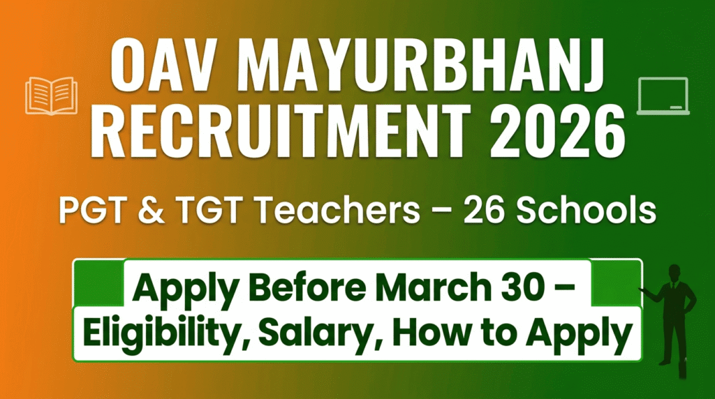 OAV Mayurbhanj Recruitment 2026 – Apply for PGT & TGT Posts | Notification PDF