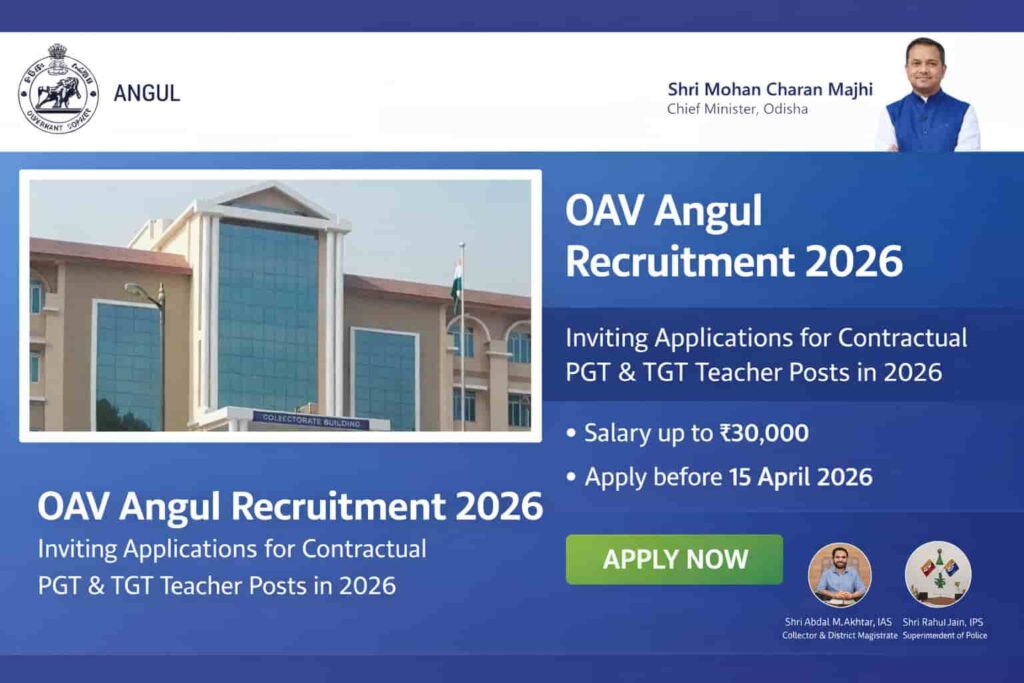 OAV Angul Recruitment 2026 | Apply PGT & TGT Teacher Jobs