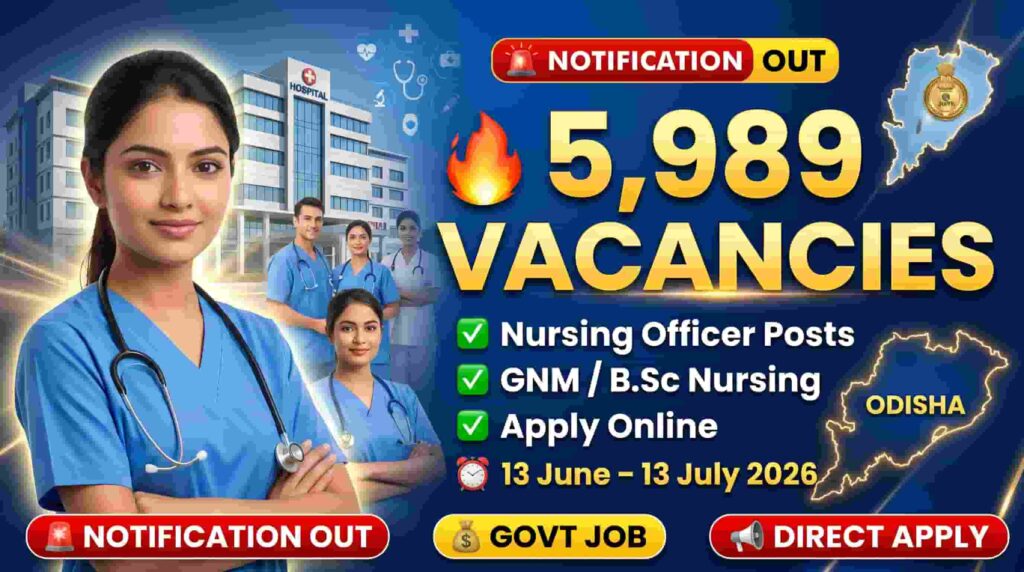 OSSSC Nursing Officer Recruitment 2026 Apply Online for 5989 Vacancies