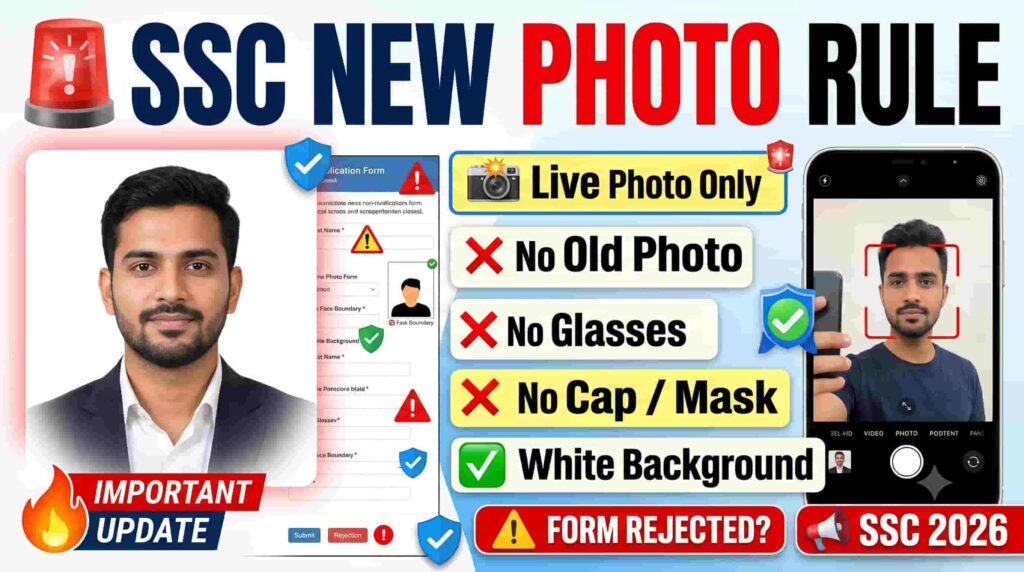 SSC CGL Live Photo Upload Guidelines 2026