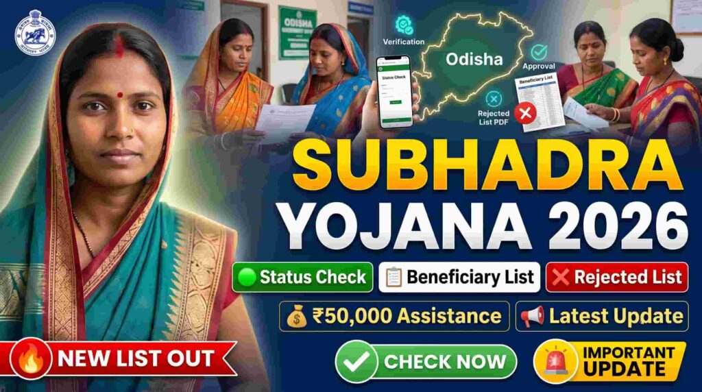 Subhadra yojana Status Check, Beneficiary List & Rejected List
