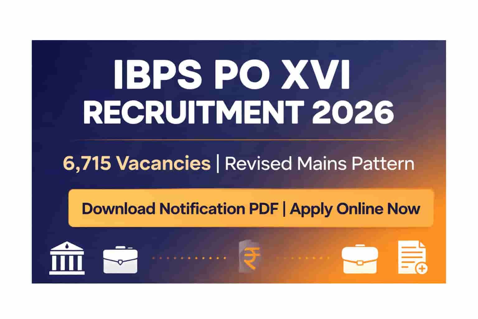 IBPS PO XVI Notification 2026 PDF Portal Details
