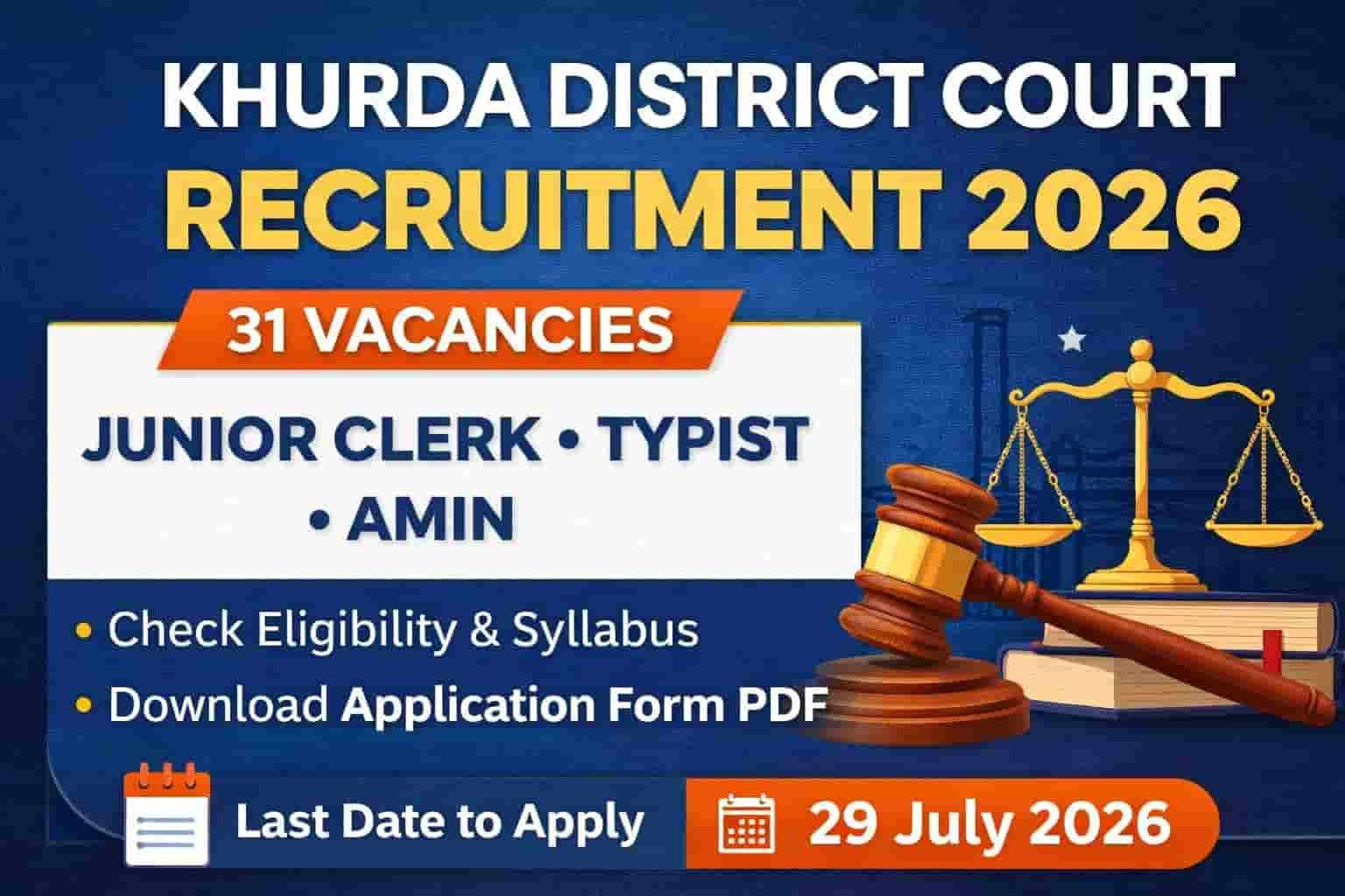 Khurda District Court Recruitment 2026 Official Guide