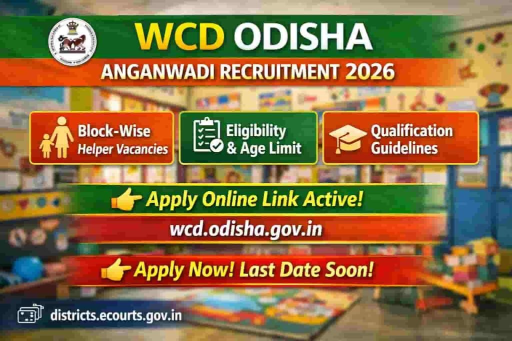 WCD Odisha Anganwadi Recruitment 2026 Apply Online Link