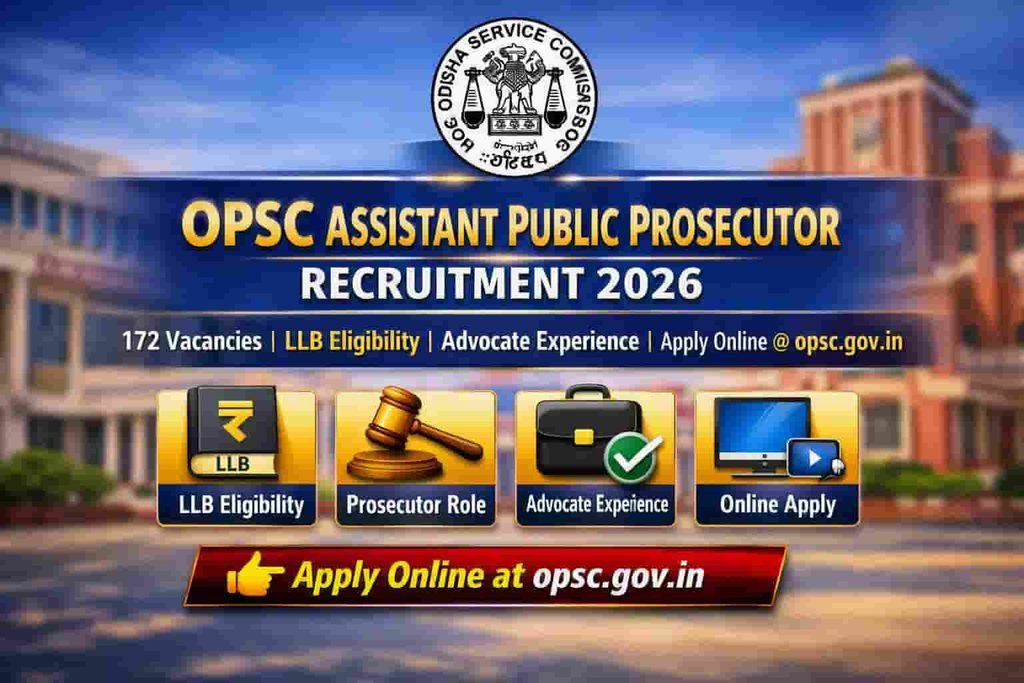 OPSC APP Recruitment 2026: Apply Online for 172 Assistant Public Prosecutor Posts @opsc.gov.in