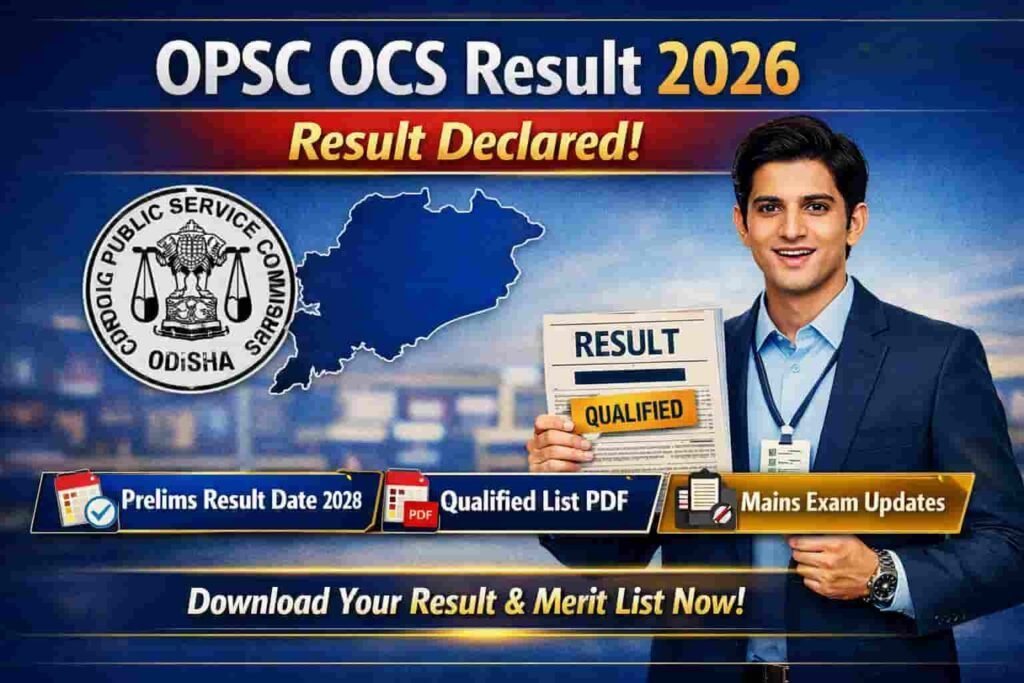 OPSC OCS Result 2026 Out Download Prelims Roll Number PDF at opsc.gov.in