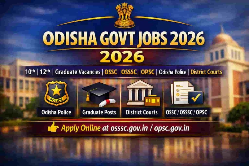 Odisha Govt Job 2026 Check LIVE Active Recruitment & Vacancy List