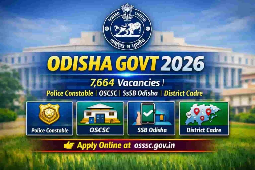 Odisha Govt job in 2026: Apply Online Active Notifications