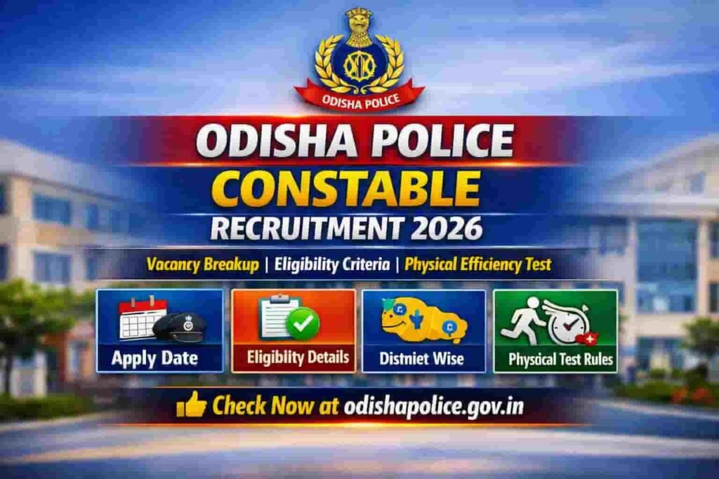 Odisha Police Constable Recruitment 2026 Vacancies, Eligibility, PST