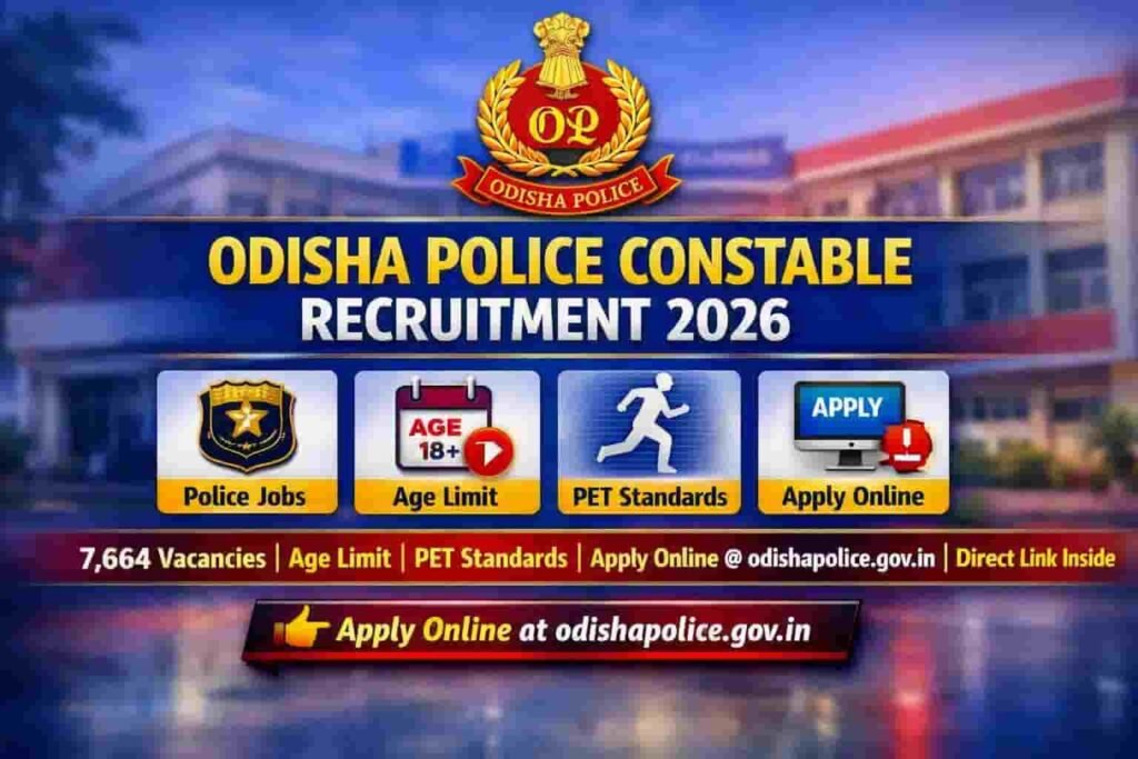 Odisha Police Constable Recruitment 2026 out for 7664 vacancies!