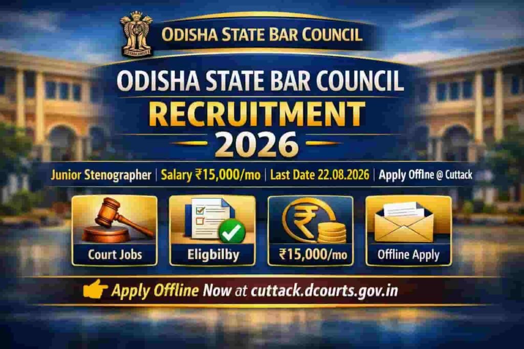 Odisha State Bar Council Recruitment 2026 Apply Link