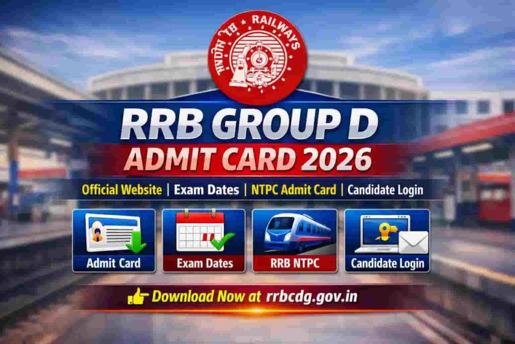 RRB Group D Admit Card 2026 Exam Date, NTPC Link & Login