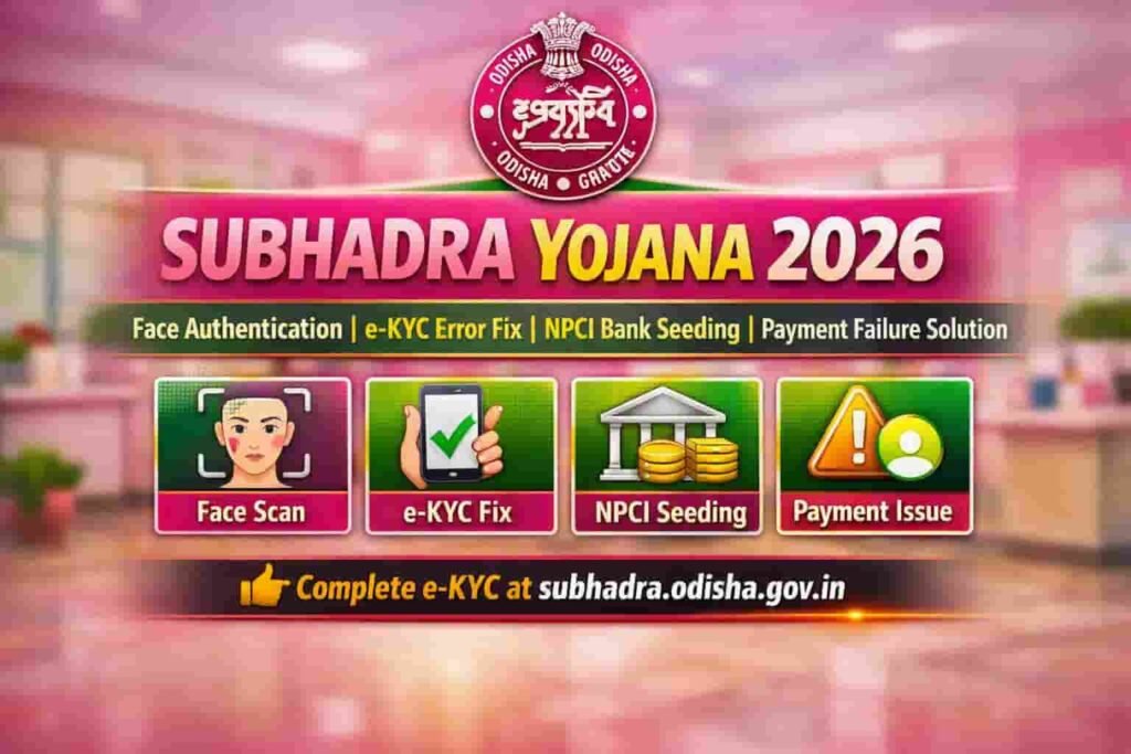 Subhadra Yojana eKYC Face Authentication 2026: Status & Bank Seeding