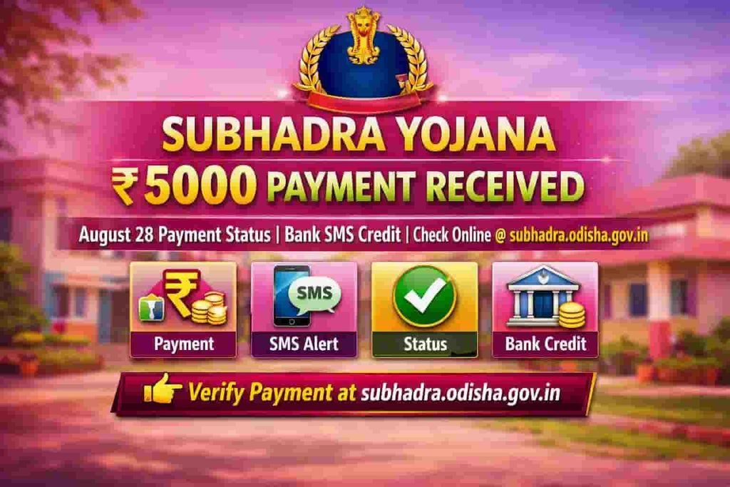 Subhadra Yojana ₹5000 Payment Received Check: Status Link @subhadra.odisha.gov.in