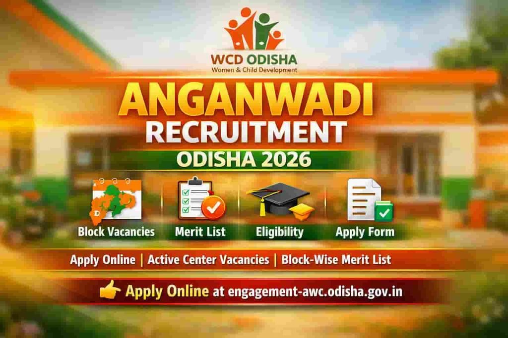 Anganwadi Recruitment 2026 Odisha Apply Online, Active Center Vacancies & Block Wise Merit List