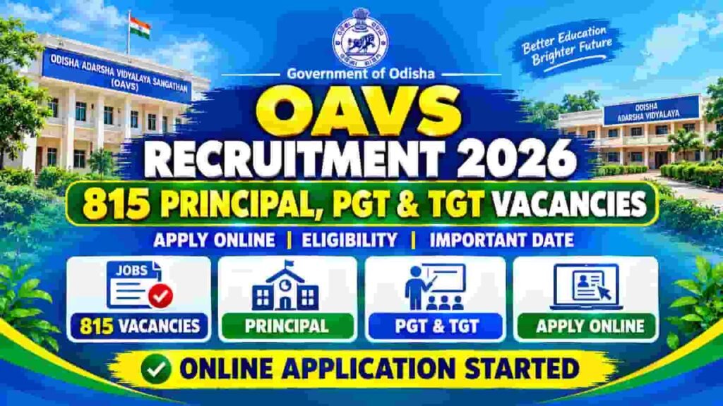 OAVS Recruitment 2026: Apply Online for 815 Principal, PGT & TGT Vacancies