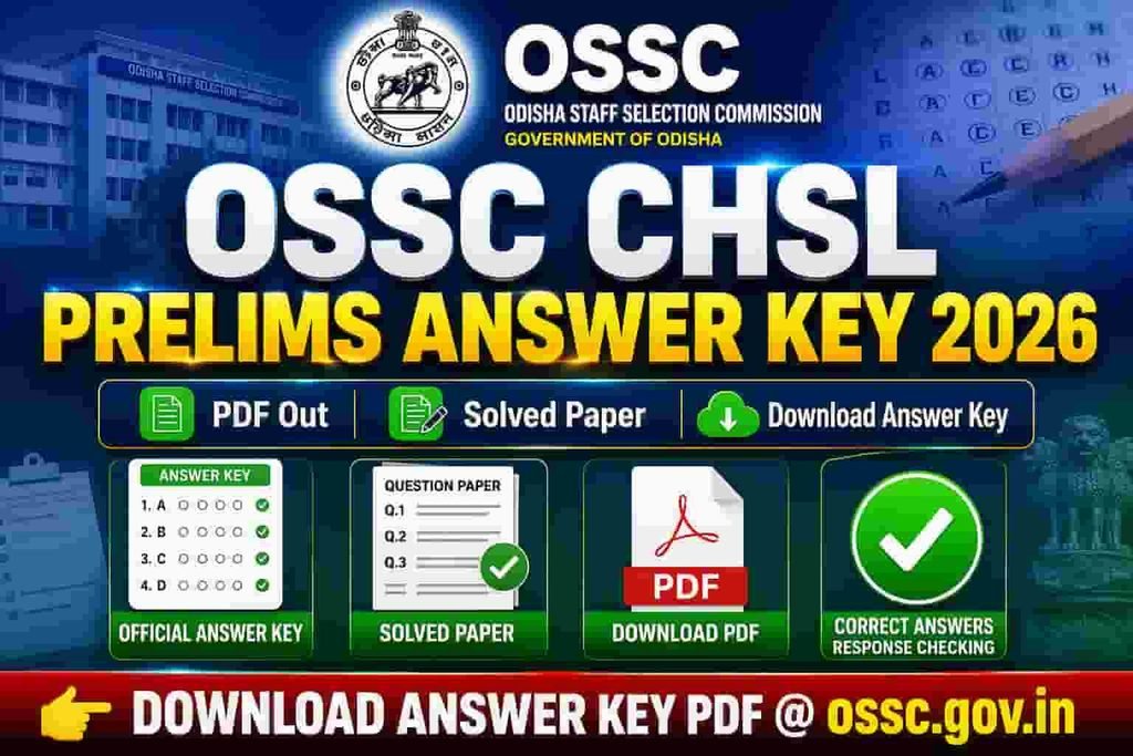 OSSC CHSL Prelims Answer Key 2026 PDF Out: Download Solved Paper