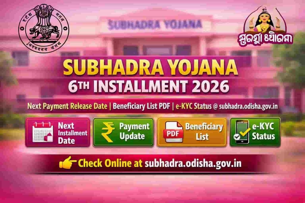 Subhadra Yojana 6th Installment Date 2026 Beneficiary List