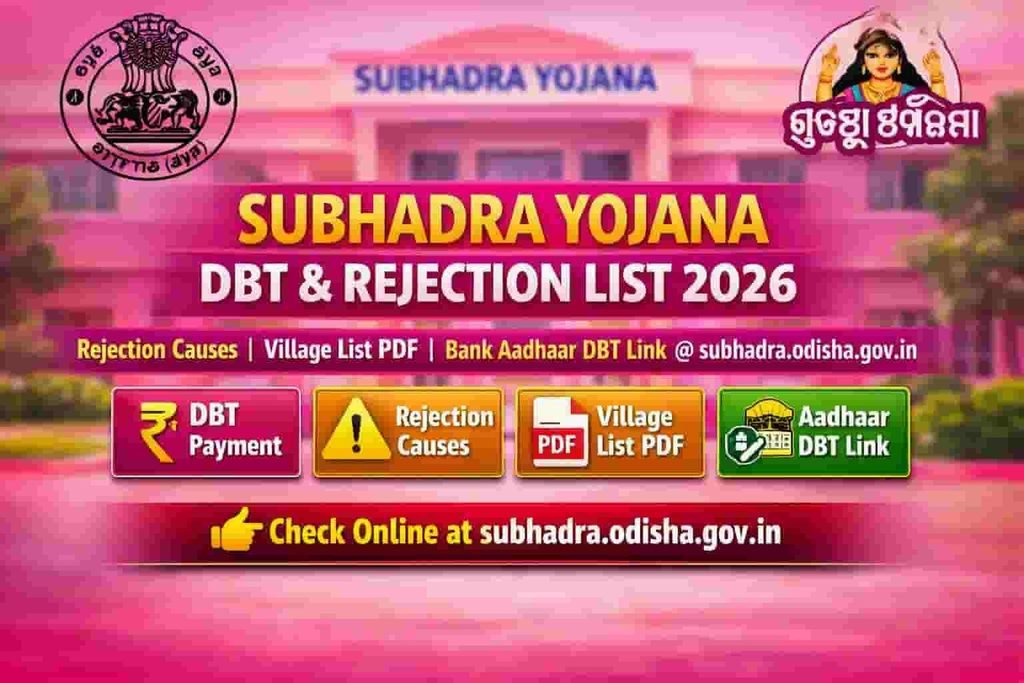 Subhadra Yojana DBT & Rejection List 2026: Download PDF
