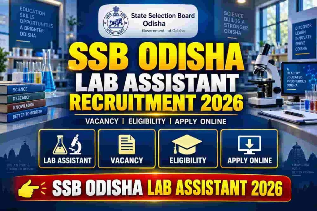 SSB Odisha Lab Assistant Recruitment 2026: Apply Online & Check Salary @ssbodisha.ac.in