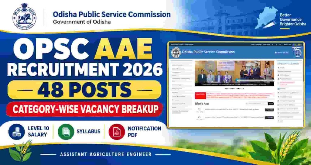 OPSC Assistant Agriculture Engineer Vacancy 2026: Category-Wise Breakdown 
